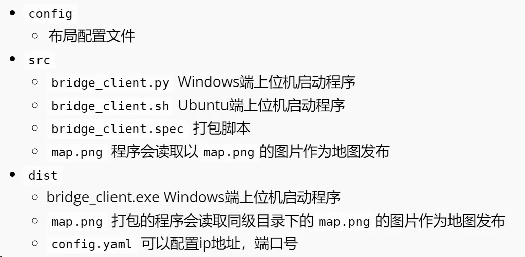 Desktop client directory and startup files